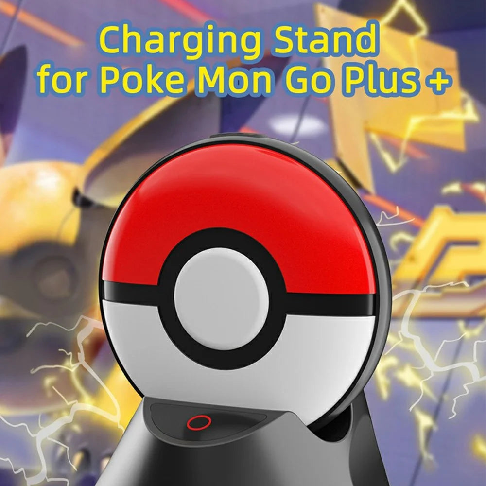 HBS-524 Charging Stand for Pokemon GO Plus + Anti-Slip Charger Dock with Silicone Cover - 4