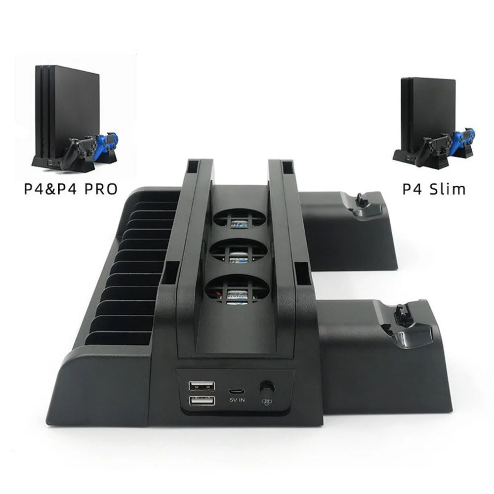 IPLAY HBP-149A Storage Stand for PS4 Pro  /  PS4 Slim  /  PS4 Cooling Fan Charging Station - 3