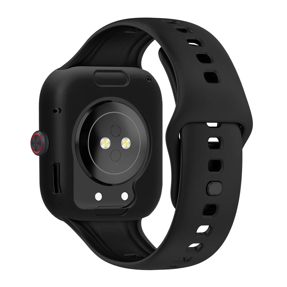 For vivo iQOO Watch GT  /  Watch GT Watch Case Soft Silicone Hollow Watch Frame Cover - Black - 4