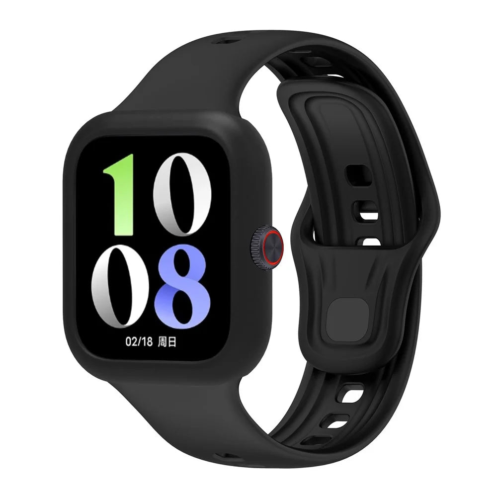 For vivo iQOO Watch GT  /  Watch GT Watch Case Soft Silicone Hollow Watch Frame Cover - Black - 5