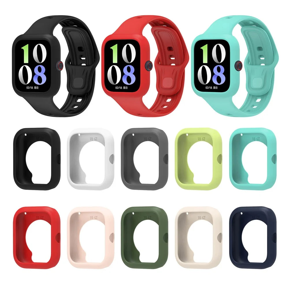 For vivo iQOO Watch GT  /  Watch GT Watch Case Soft Silicone Hollow Watch Frame Cover - Black - 7