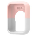 For Xiaomi Smart Band 9 Pro Watch Case Soft Silicone Hollow Watch Frame Cover - White + Pink - 1