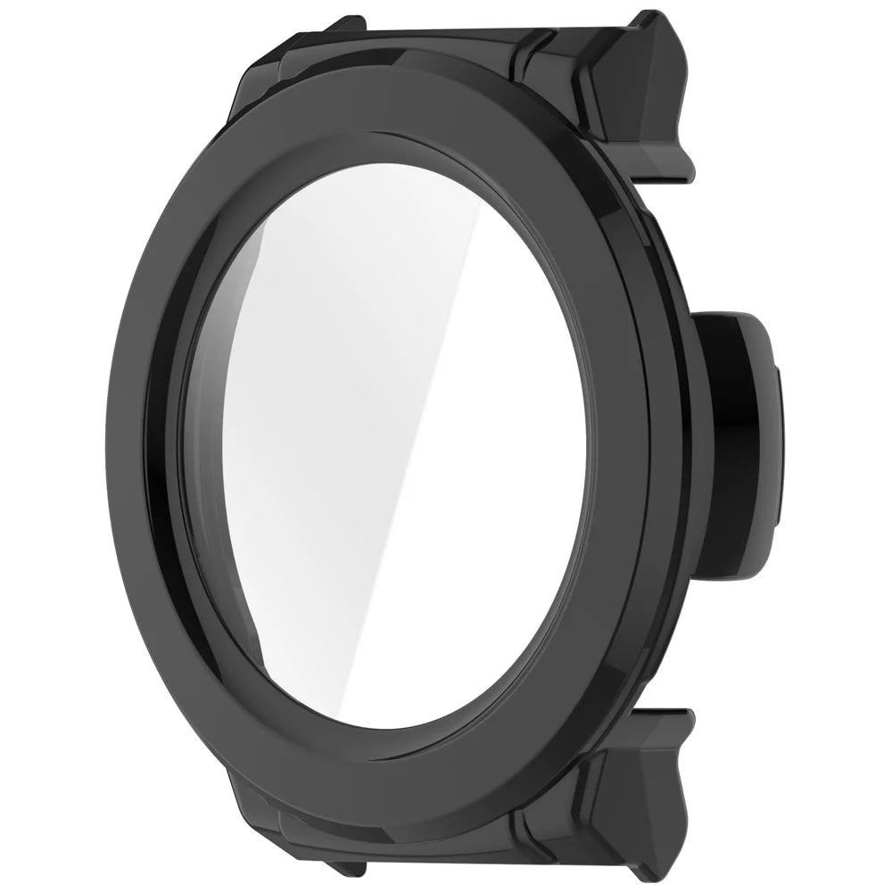 For Mibro Watch GS Pro Case Hard PC All Around Watch Cover with Tempered Glass Film - Black - 4