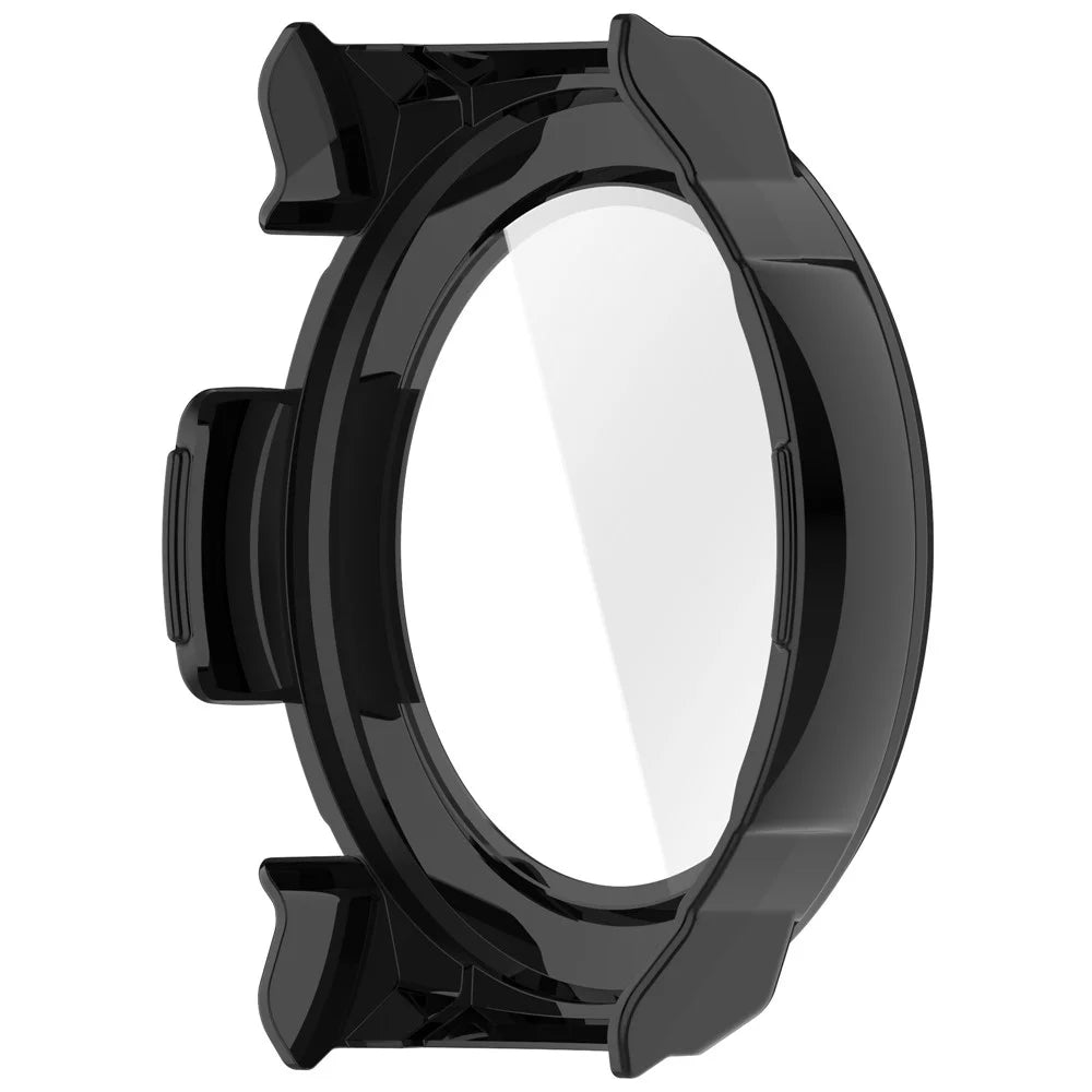 For Mibro Watch GS Pro Case Hard PC All Around Watch Cover with Tempered Glass Film - Black - 5