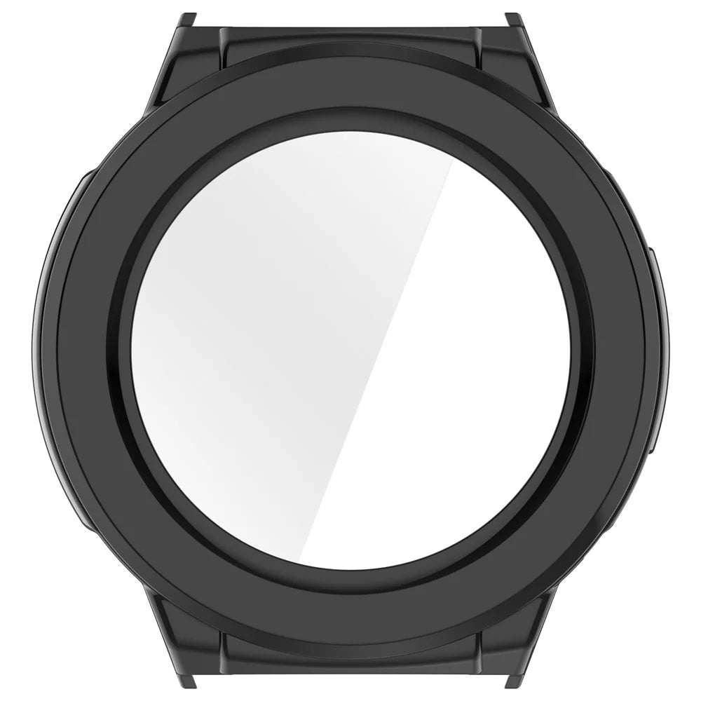 For Mibro Watch GS Pro Case Hard PC All Around Watch Cover with Tempered Glass Film - Black - 6