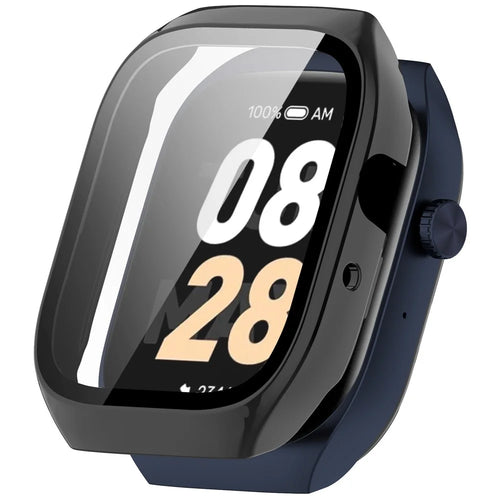 For Mibro Watch T2 PC Tempered Glass Integrated Watch Case Full Coverage Protector - Black - 1