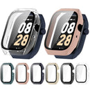 For Mibro Watch T2 PC Tempered Glass Integrated Watch Case Full Coverage Protector - Black - 7