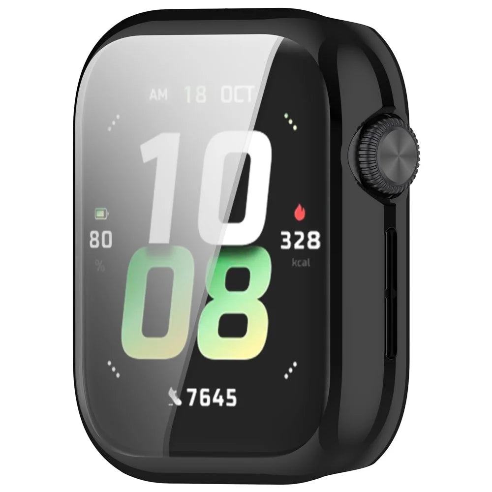 For Honor Watch 5 Electroplating TPU Protective Cover Watch Case with Screen Film - Black - 2