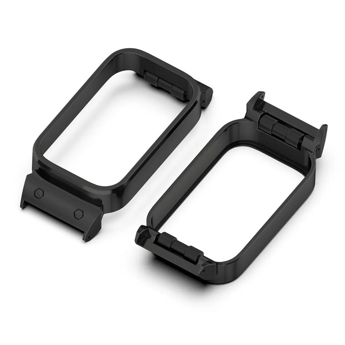 For Xiaomi Smart Band 9 Active / Redmi Band 3 Watch Case Metal Frame Protective Cover - Black - 2