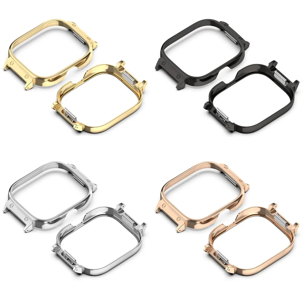 Watch Case For Xiaomi Redmi Watch 5 eSIM  /  Watch 5  /  Watch 4 Metal Frame Protective Cover - Black - 4