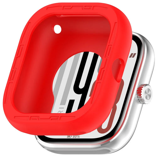 Watch Case For Xiaomi Redmi Watch 5 eSIM  /  Watch 5  /  Watch 4 Soft Silicone Protective Cover - Red - 1