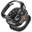 For Samsung Galaxy Watch Ultra (2025) 47mm / Ultra 47mm Protective Case Aluminum Alloy PC Watch Bumper Cover - Black White - 1