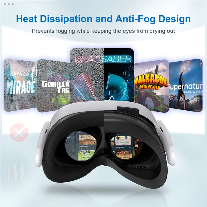 STARTRC GAMES For Meta Quest 3S VR Face Mask Leather  /  Lycra Foam Pad Breathable Face Cover - 5