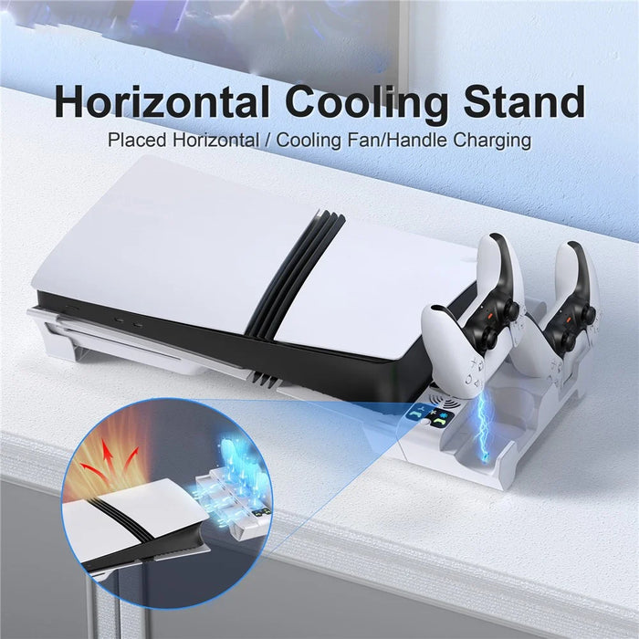 STARTRC GAMES Cooling Stand for Sony PS5 Pro / PS5 Slim (Digital / Disc Edition) Controller Charging Dock Radiator - 2