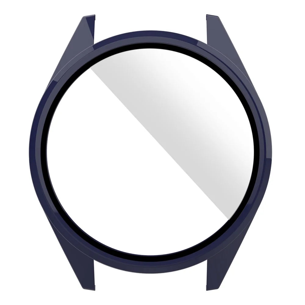For Aigo G20 Watch Case PC Frame Cover with Tempered Glass Screen Film - Dark Blue - 2