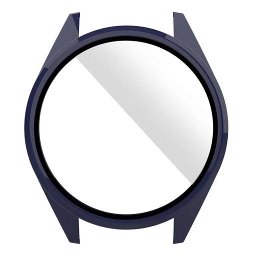 For Aigo G20 Watch Case PC Frame Cover with Tempered Glass Screen Film - Dark Blue - 2