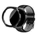For Aigo Smart Watch V8 Watch Case PC Frame Cover with Tempered Glass Screen Film - Black - 1