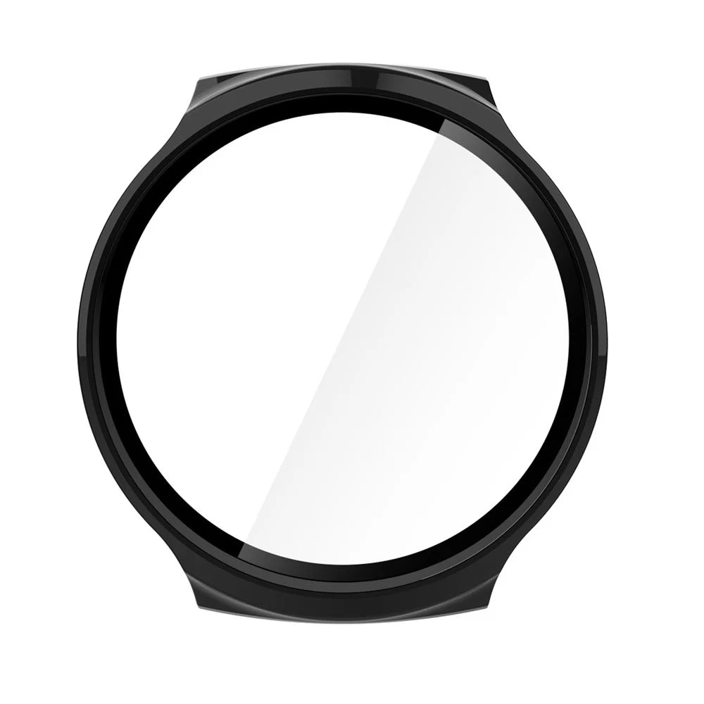 For Aigo Smart Watch V8 Watch Case PC Frame Cover with Tempered Glass Screen Film - Black - 3
