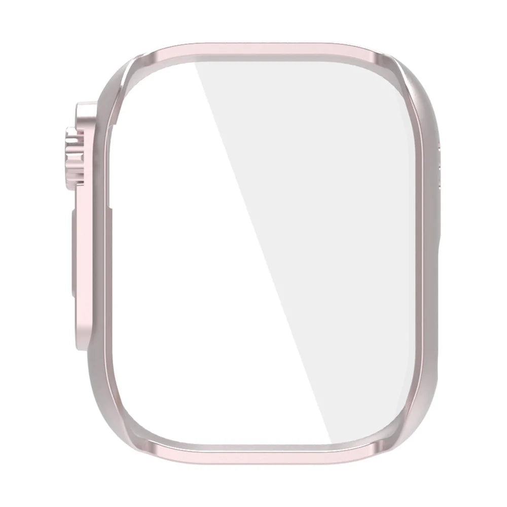 For Xiaomi Redmi Watch 5 Lite PC Frame Watch Case with Tempered Glass Screen Film - Pink - 2