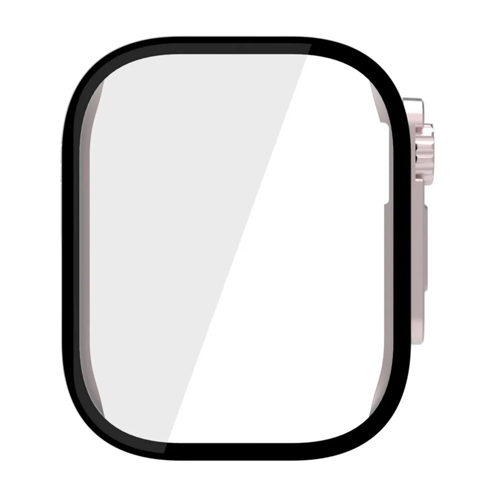 For Xiaomi Redmi Watch 5 Lite PC Frame Watch Case with Tempered Glass Screen Film - Pink - 3