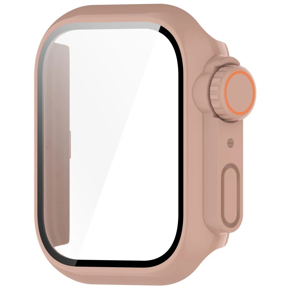 For Honor Watch 5 Case Hard PC All-Around Watch Cover with Tempered Glass Film - Pink - 4
