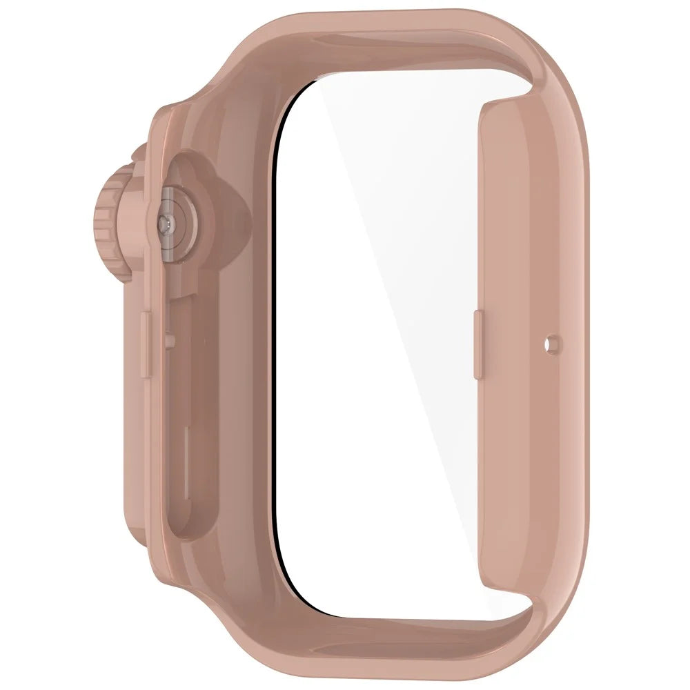 For Honor Watch 5 Case Hard PC All-Around Watch Cover with Tempered Glass Film - Pink - 5