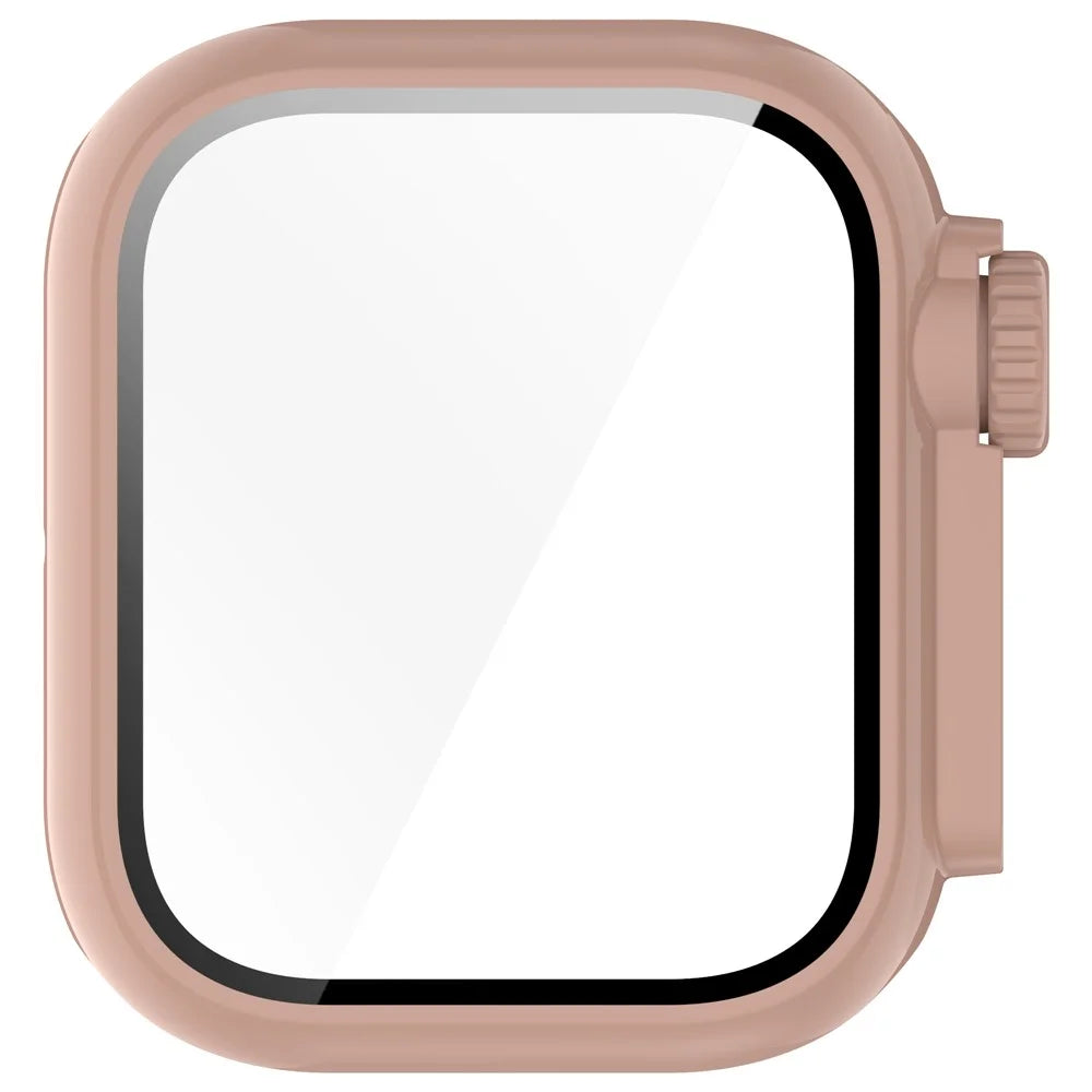 For Honor Watch 5 Case Hard PC All-Around Watch Cover with Tempered Glass Film - Pink - 6