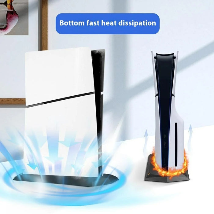Cooling Stand for Sony PS5 Slim Disc Edition Vertical Game Console Heat Dissipation Base - Black - 4