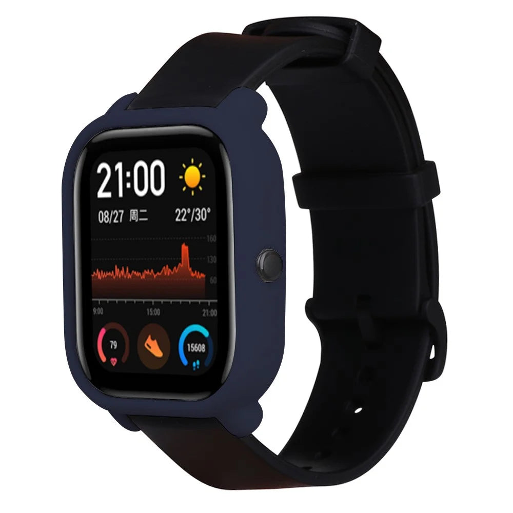 For Huami Amazfit GTS Silicone Protective Case Slim Fit Durable Cover - Midnight Blue - 1