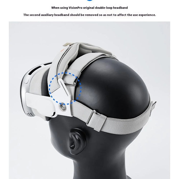 HIBLOKS Head Strap for Apple Vision Pro Headband Adjustable Pressure Relief Balance VR Accessory - 5
