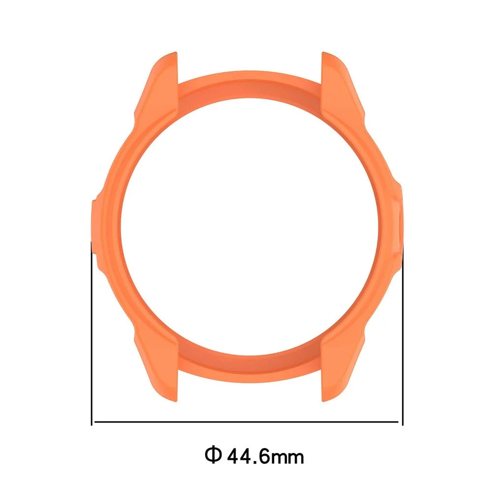 For Garmin Forerunner 265S Watch Case Hollow Armor Quick Release Soft TPU Watch Cover - Orange - 3