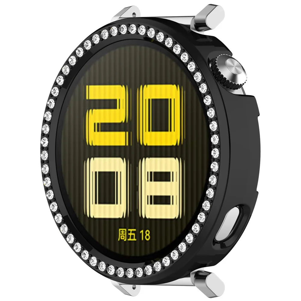 For Huawei Watch GT 5 41mm / GT 4 41mm PC Case Rhinestone Decor Smartwatch Protective Cover - Black - 2