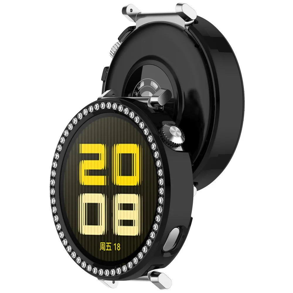 For Huawei Watch GT 5 41mm / GT 4 41mm PC Case Rhinestone Decor Smartwatch Protective Cover - Black - 3