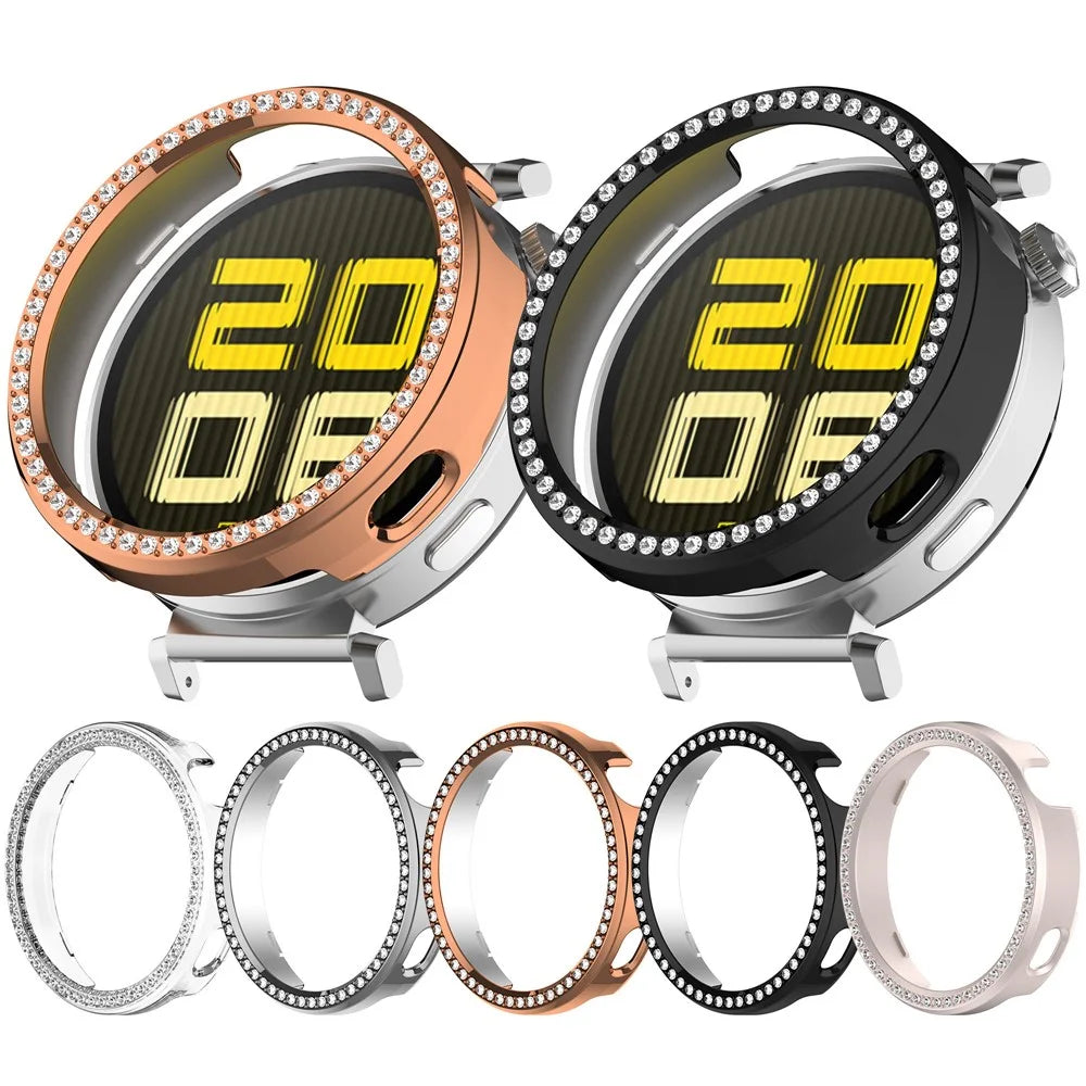 For Huawei Watch GT 5 41mm / GT 4 41mm PC Case Rhinestone Decor Smartwatch Protective Cover - Black - 7