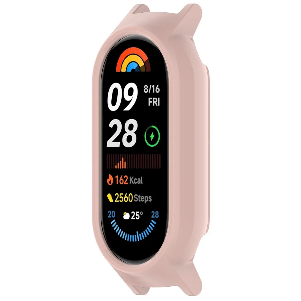 For Xiaomi Smart Band 9 NFC / 9 Hollow Out Watch Case 12mm Lug PC Protective Frame - Pink - 2