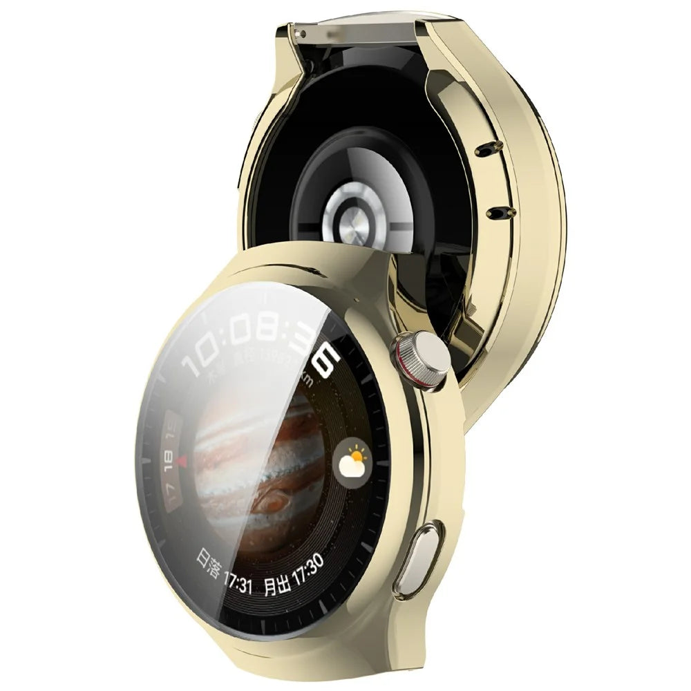 For Huawei Watch 4 TPU Watch Case Full Coverage Electroplating Protective Cover - Light Gold - 3