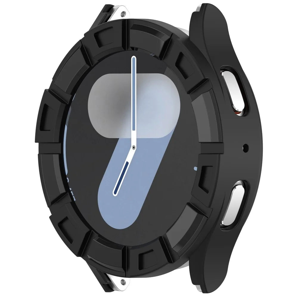For Samsung Galaxy Watch7 40mm TPU Protective Case Hollow Design Shockproof Watch Cover - Black - 2