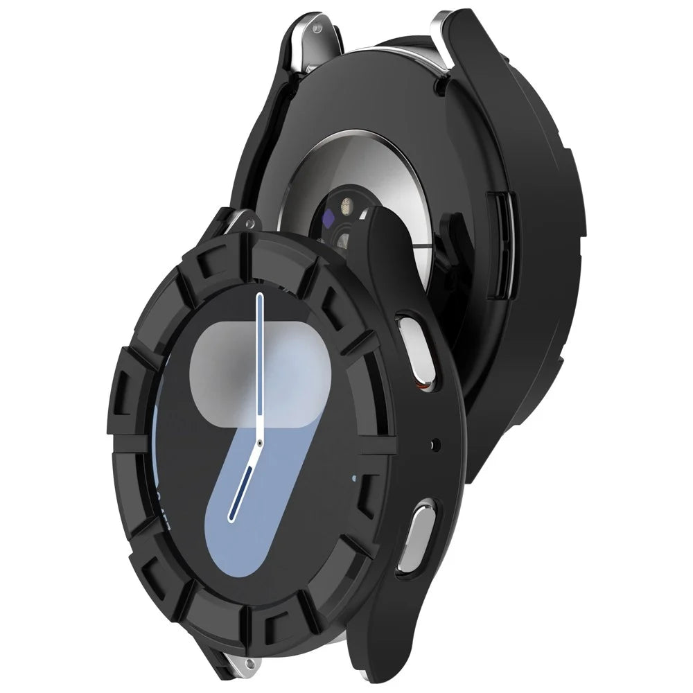 For Samsung Galaxy Watch7 40mm TPU Protective Case Hollow Design Shockproof Watch Cover - Black - 3