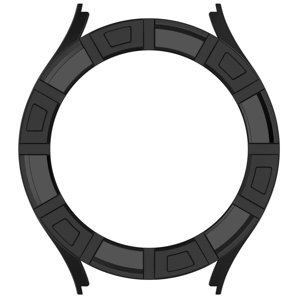 For Samsung Galaxy Watch7 44mm TPU Protective Case Hollow Design Shockproof Watch Cover - Black - 6