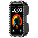 Protective Case For Huawei Band 10 / 10 NFC / 9 / 9 NFC / 8 / 8 NFC Hollow Design Rhinestone Decor PC Watch Cover - Black - 2