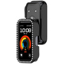 Protective Case For Huawei Band 10 / 10 NFC / 9 / 9 NFC / 8 / 8 NFC Hollow Design Rhinestone Decor PC Watch Cover - Black - 3