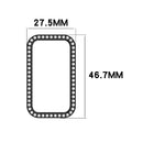 Protective Case For Huawei Band 10 / 10 NFC / 9 / 9 NFC / 8 / 8 NFC Hollow Design Rhinestone Decor PC Watch Cover - Black - 6