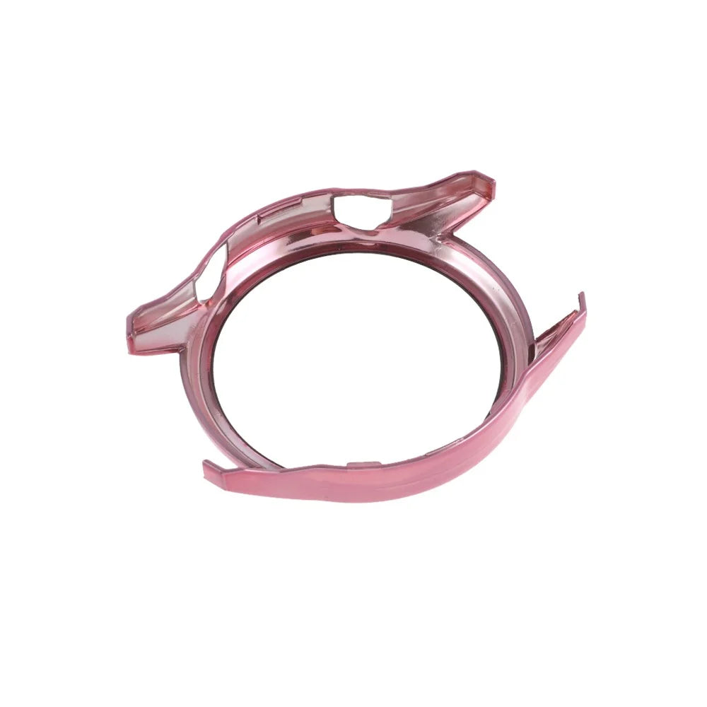 Electroplating PC Case Frame Tempered Glass Protector Cover for Huawei Watch GT 2 42mm - Rose Gold - 3
