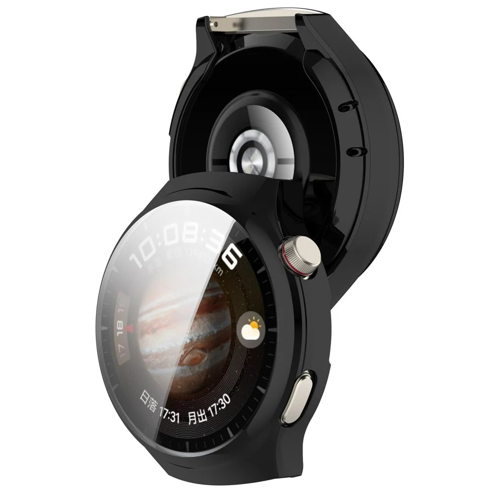 For Huawei Watch 4 Pro TPU Watch Case Full Coverage Protective Cover - Electroplate Black - 6