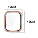 For Lifesense Watch 3 Case Hard PC All-Around Watch Cover with Tempered Glass Film - Pink - 7