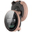 For Suunto Vertical Watch Case PC Frame Cover with Tempered Glass Screen Film - Pink - 6