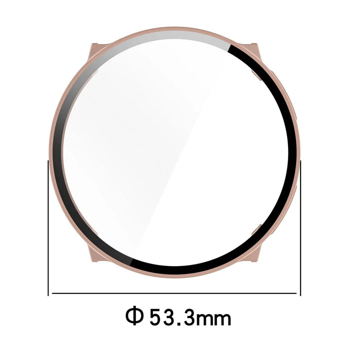 For Suunto Vertical Watch Case PC Frame Cover with Tempered Glass Screen Film - Pink - 7