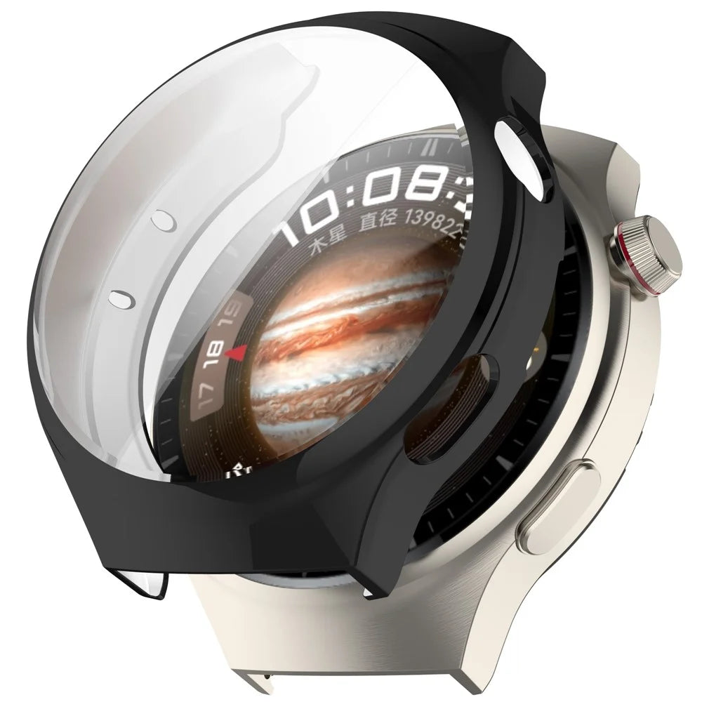 For Huawei Watch 4 Pro TPU Watch Case Anti Scratch Full Coverage Protective Cover - Electroplate Black - 1
