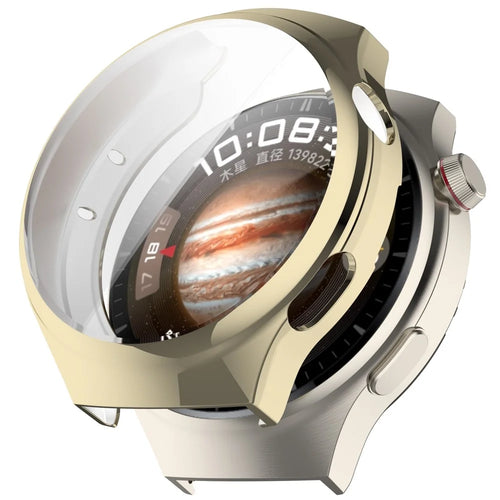 For Huawei Watch 4 TPU Watch Case Anti Scratch Full Coverage Protective Cover - Electroplate Light Gold - 1