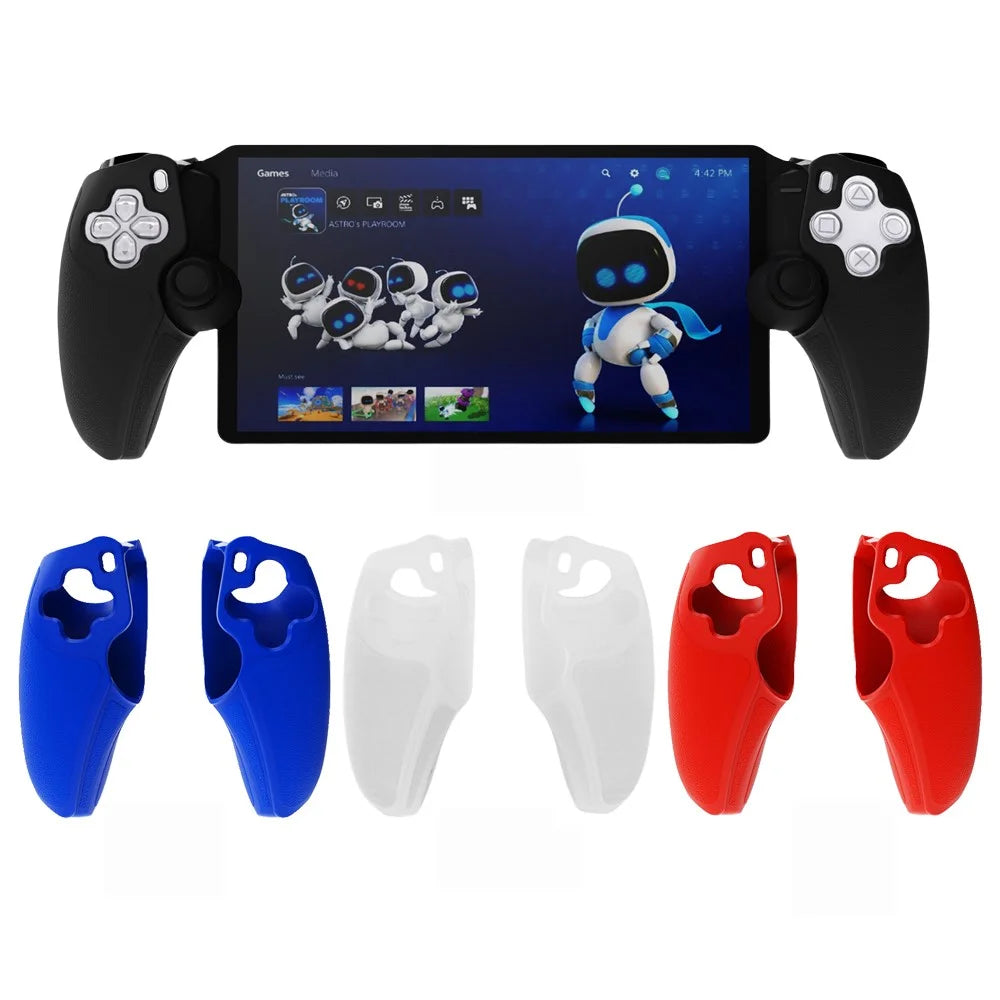 For Sony PS5 Portal Handheld Console Protective Cover Left and Right Controller Silicone Case - Blue - 4